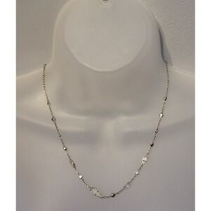 Kendra Scott Debra Adjustable Slide Silver Necklace Aurora Borealis Crystals